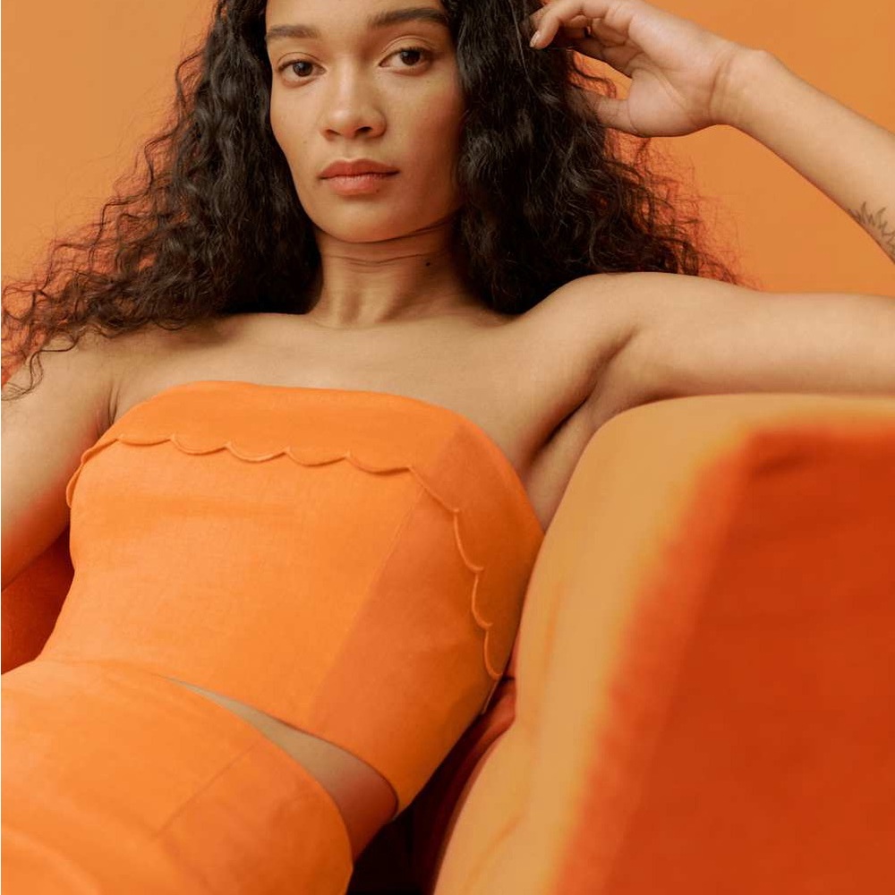 Reformation Lizzi Linen Top